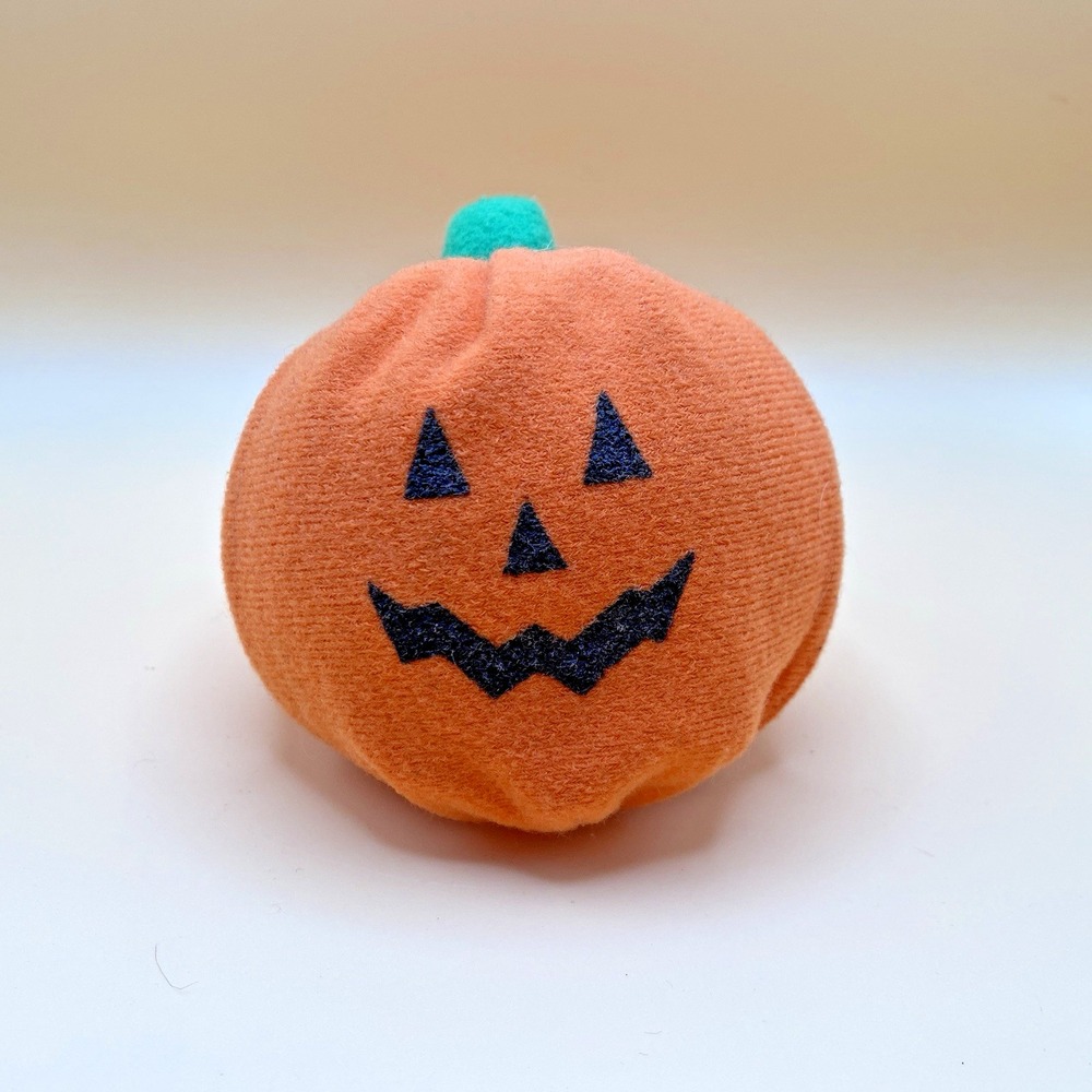 Vtg Dakin Glow Monster Jack O'Lantern Stuffed Plush Changeable Face Hide Reveal
